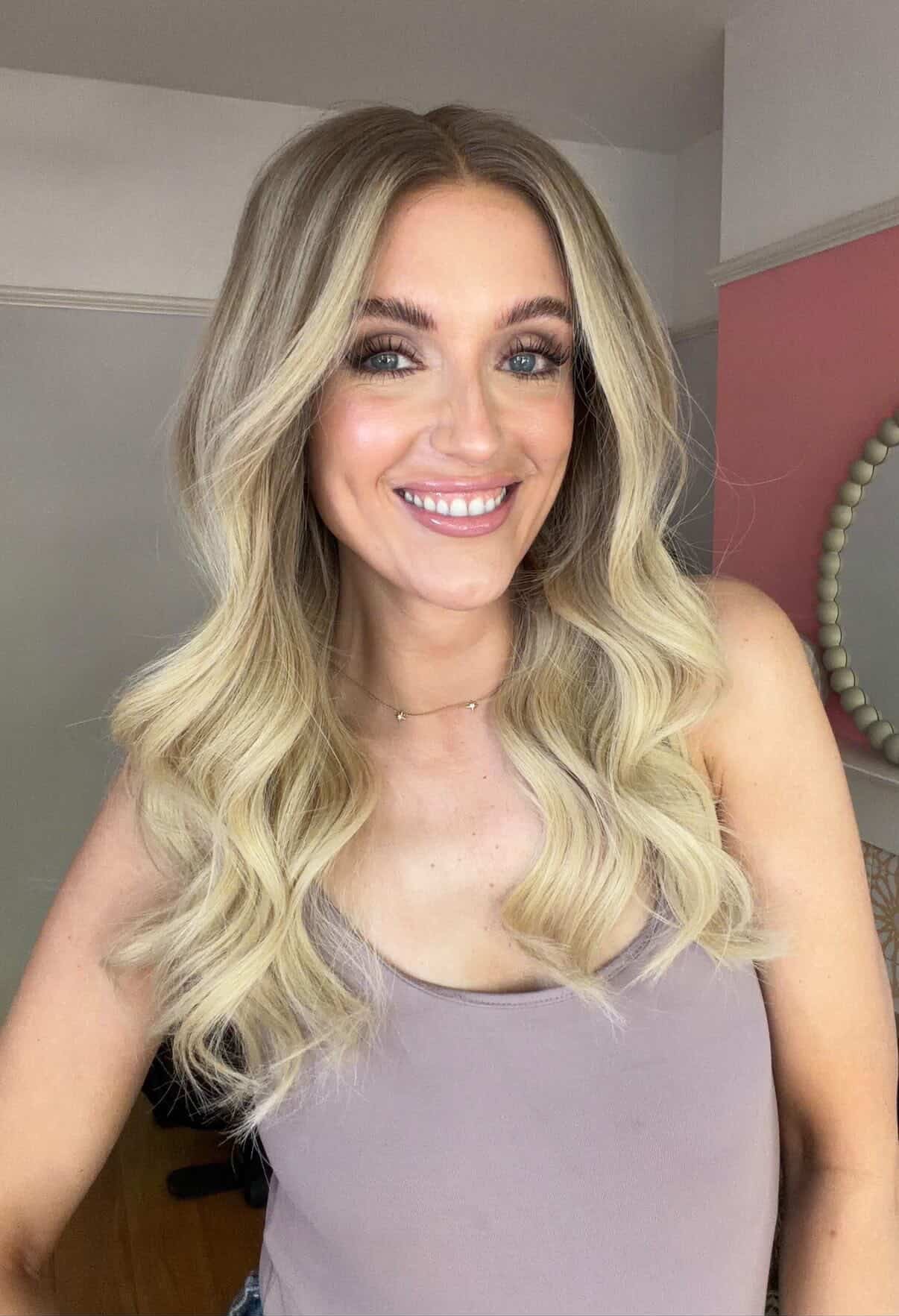 Lisa Pruik | Asblonde Balayage HD Kant Echt Haar Pruik