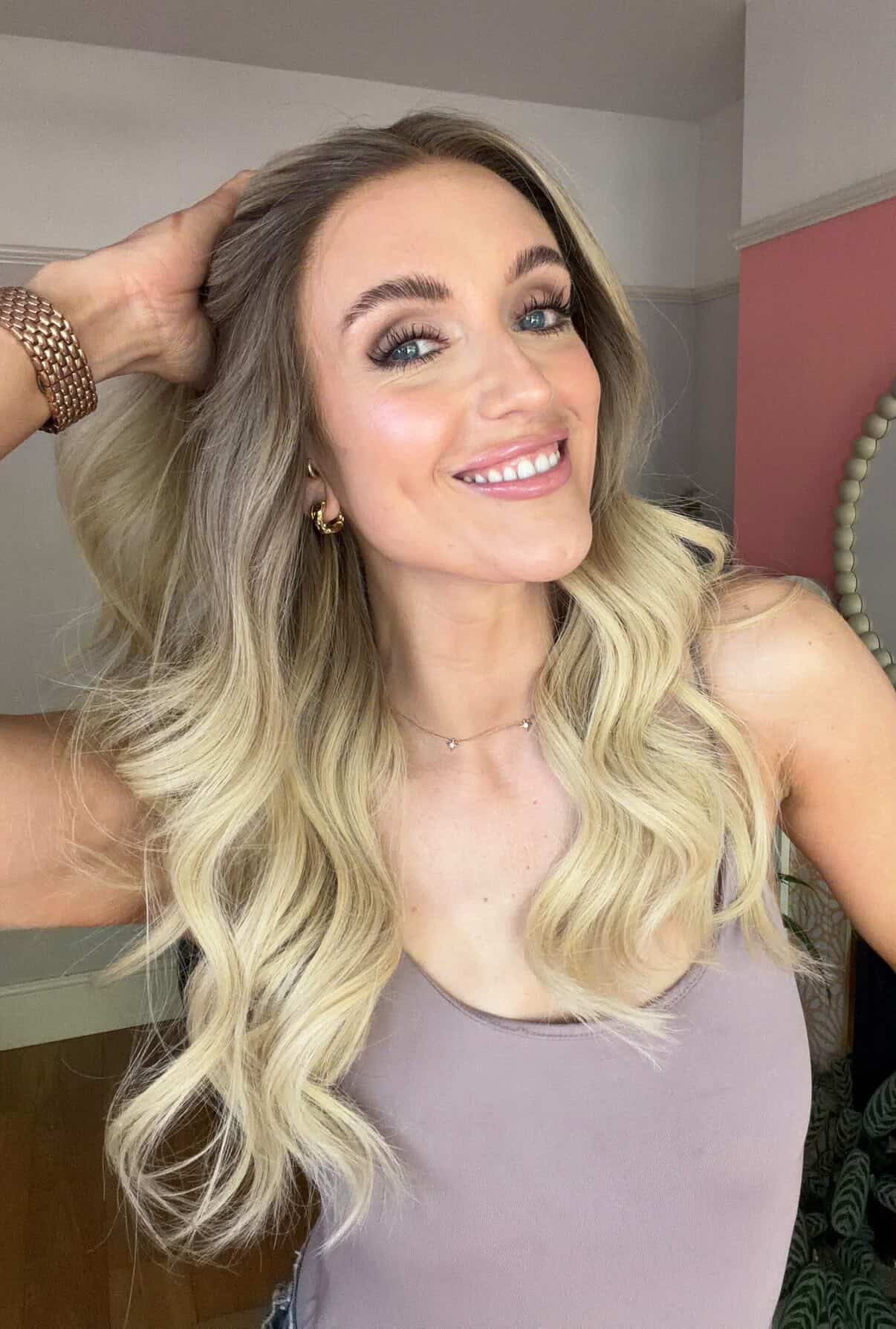 Lisa Pruik | Asblonde Balayage HD Kant Echt Haar Pruik
