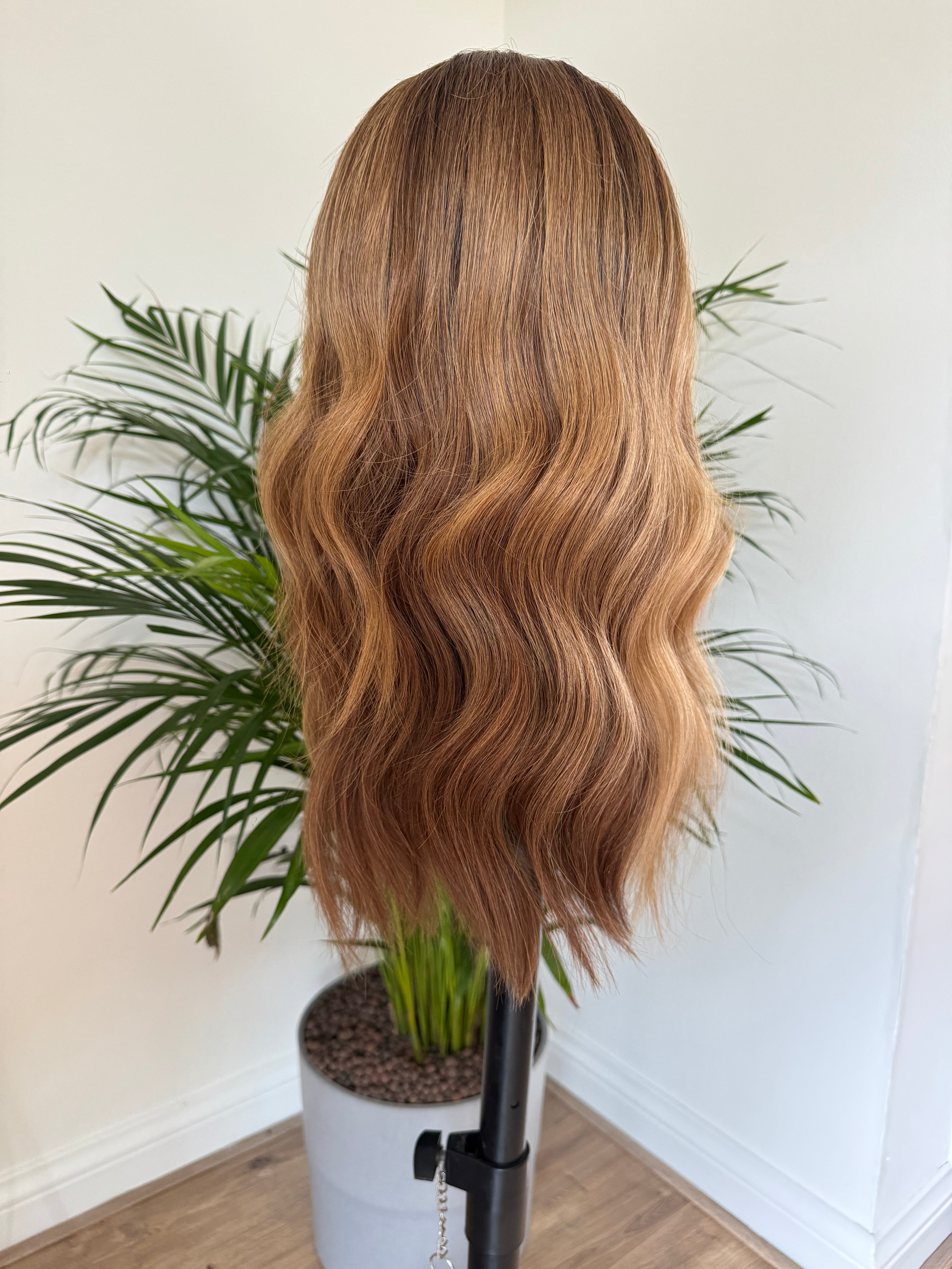 Hailey Pruik | Lichtbruine Balayage HD Lace Pruik van Mensenhaar KLAAR OM TE VERZENDEN