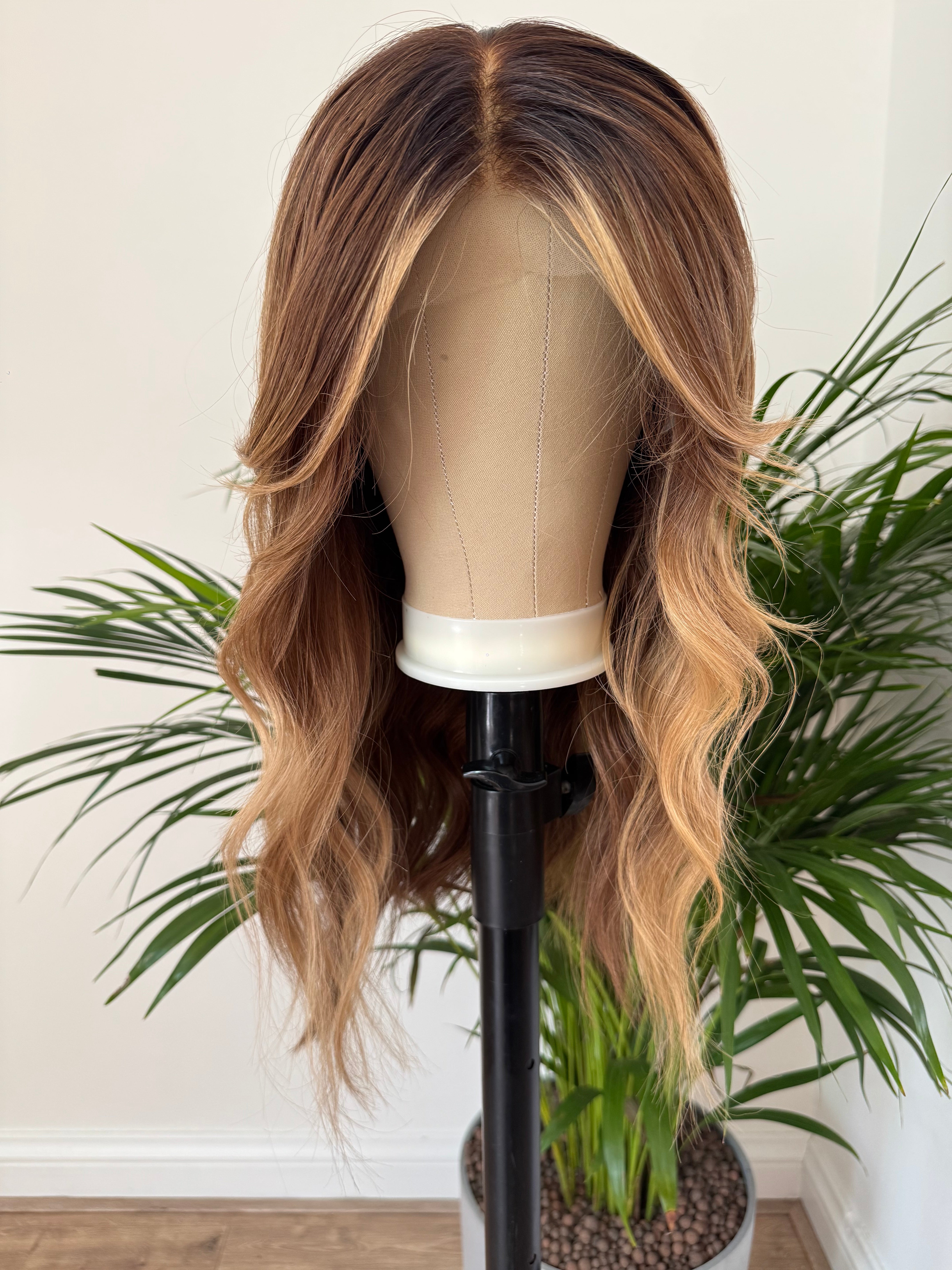 Hailey Pruik | Lichtbruine Balayage HD Lace Pruik van Mensenhaar KLAAR OM TE VERZENDEN