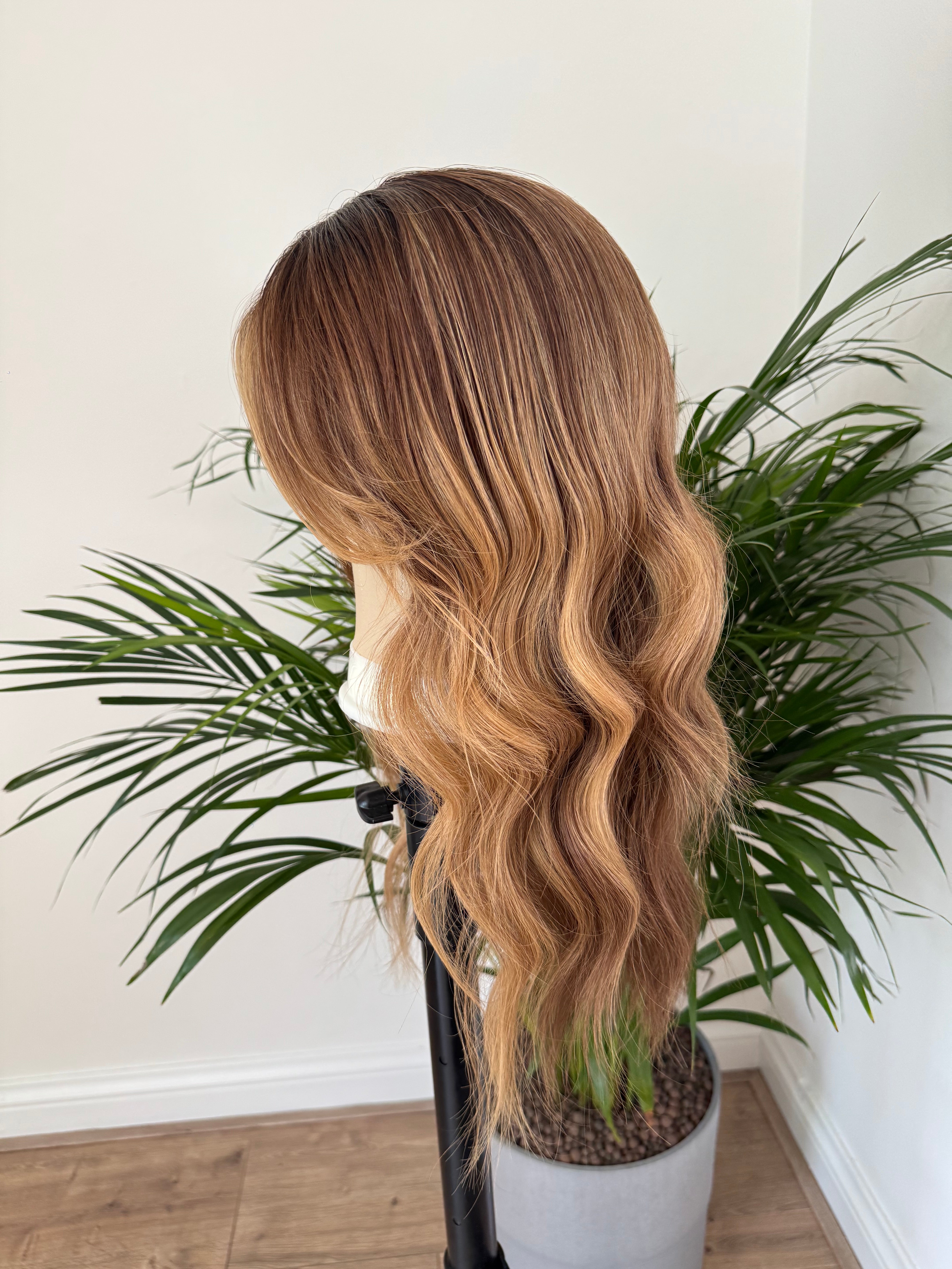 Hailey Pruik | Lichtbruine Balayage HD Lace Pruik van Mensenhaar KLAAR OM TE VERZENDEN