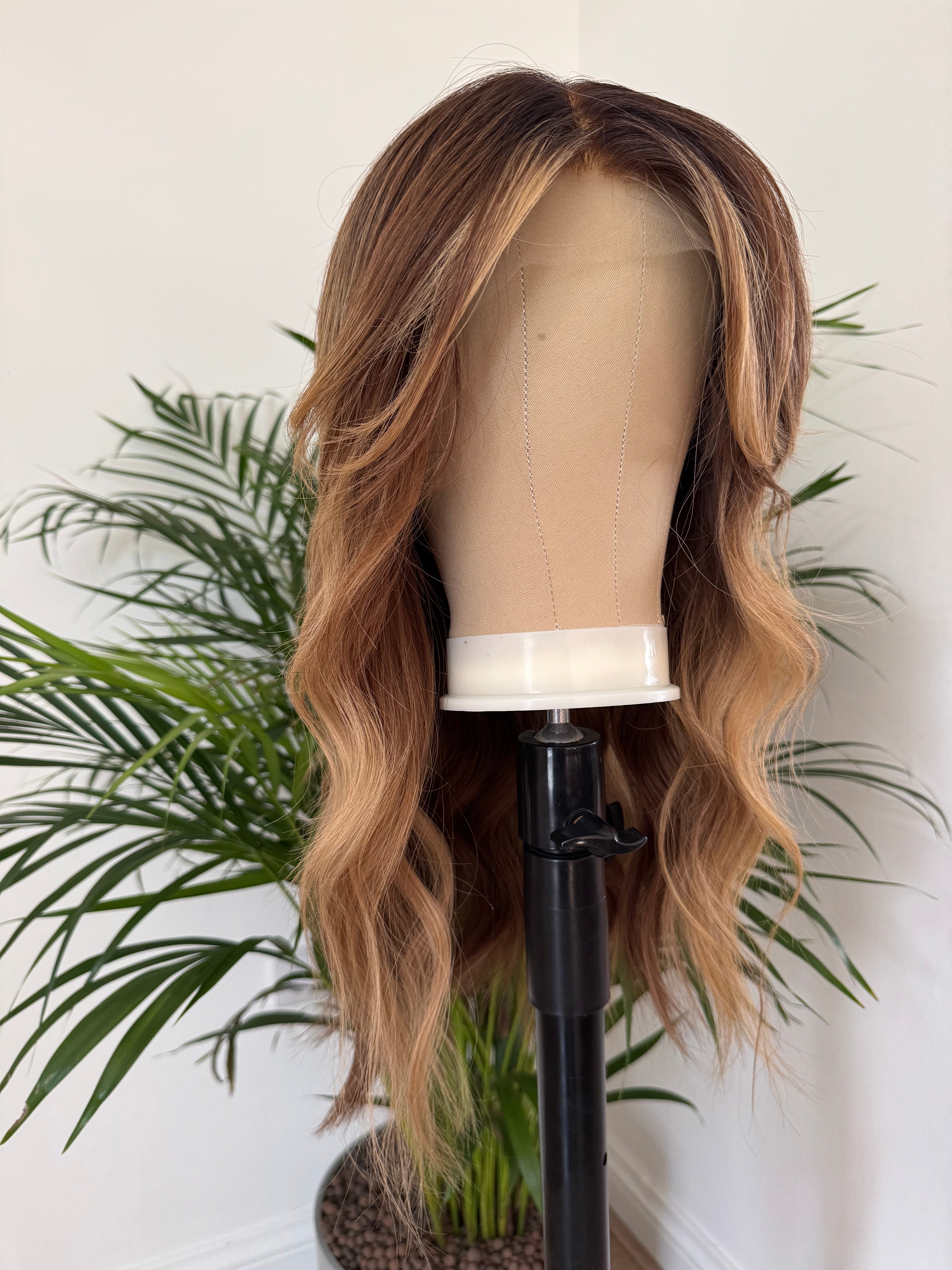 Hailey Pruik | Lichtbruine Balayage HD Lace Pruik van Mensenhaar KLAAR OM TE VERZENDEN
