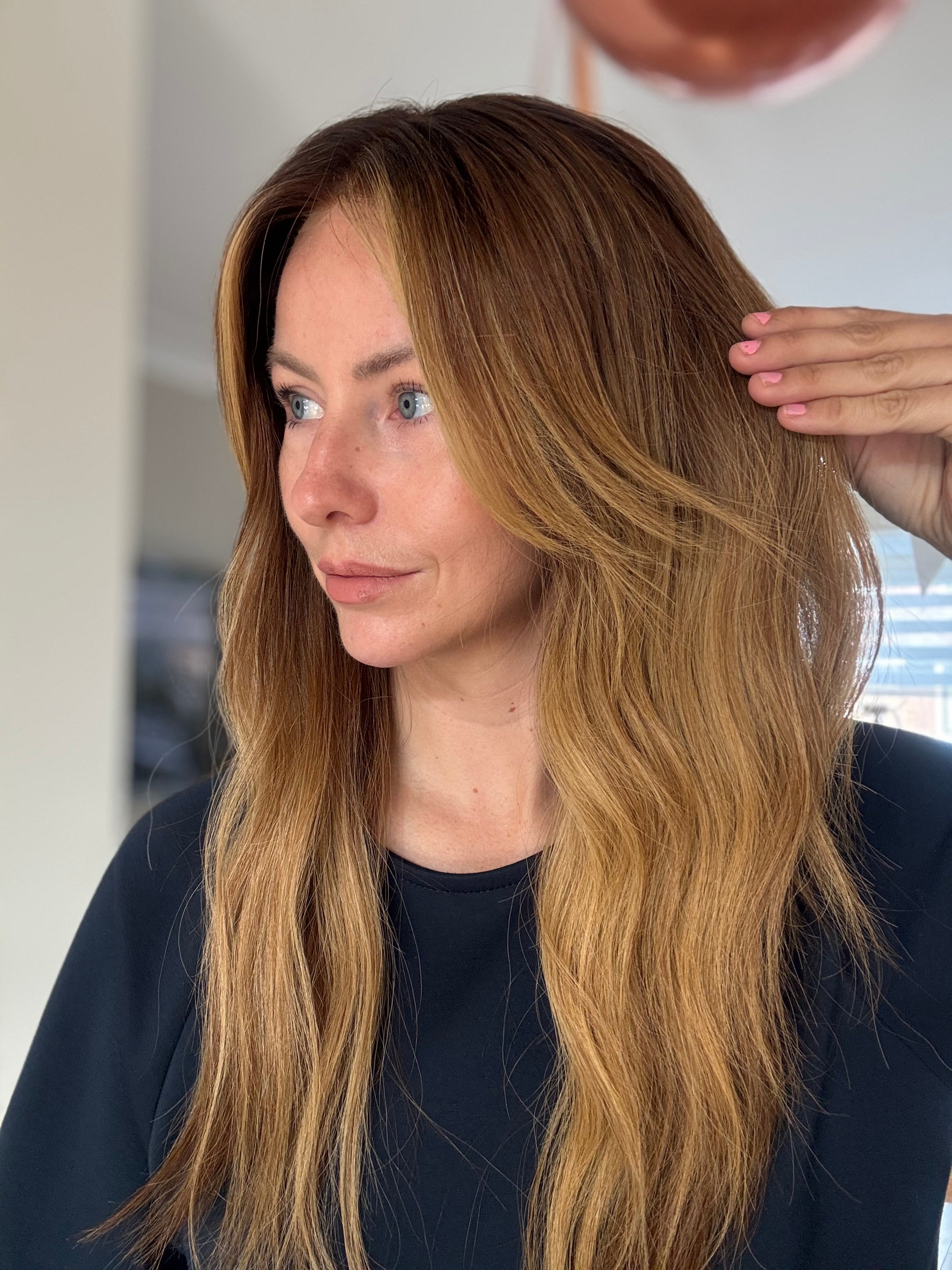 Hailey Pruik | Lichtbruine Balayage HD Lace Pruik van Mensenhaar KLAAR OM TE VERZENDEN
