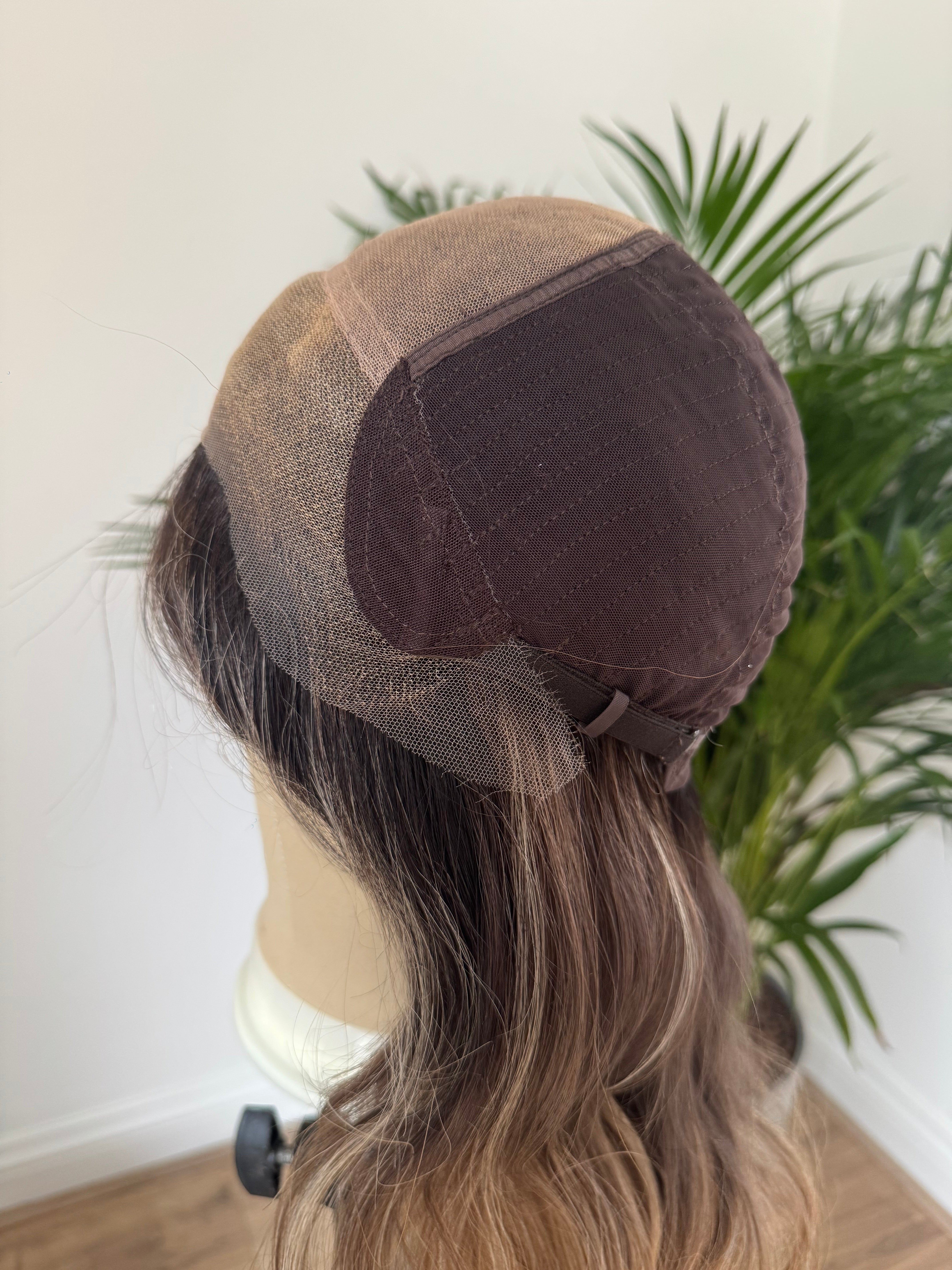 Inside view of Olivia 13x6 HD lace front human hair wig cap