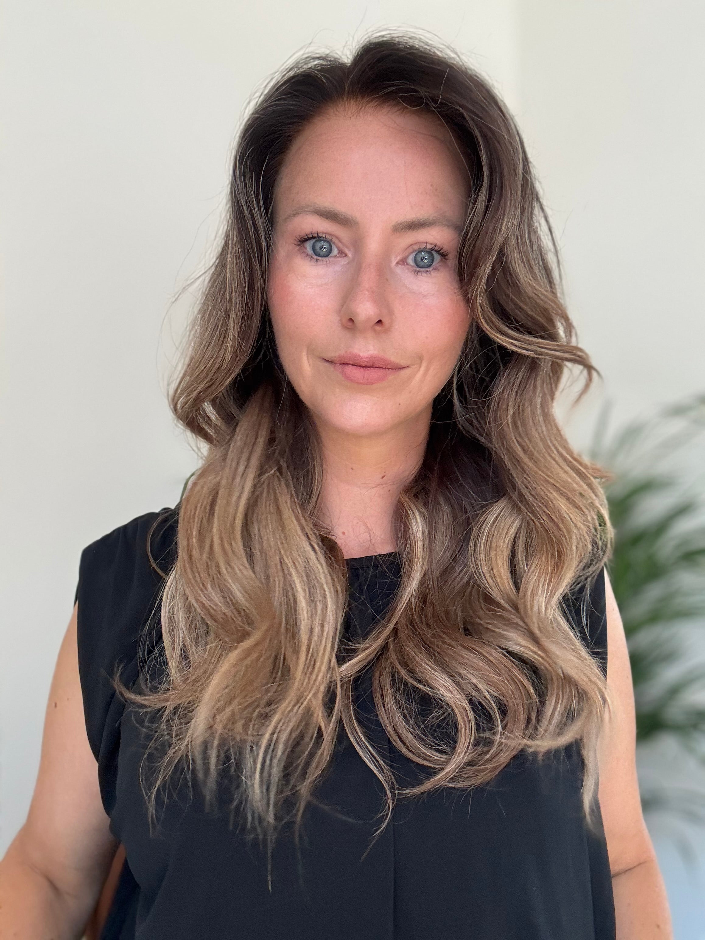 Olivia brown blonde balayage human hair wig natural look