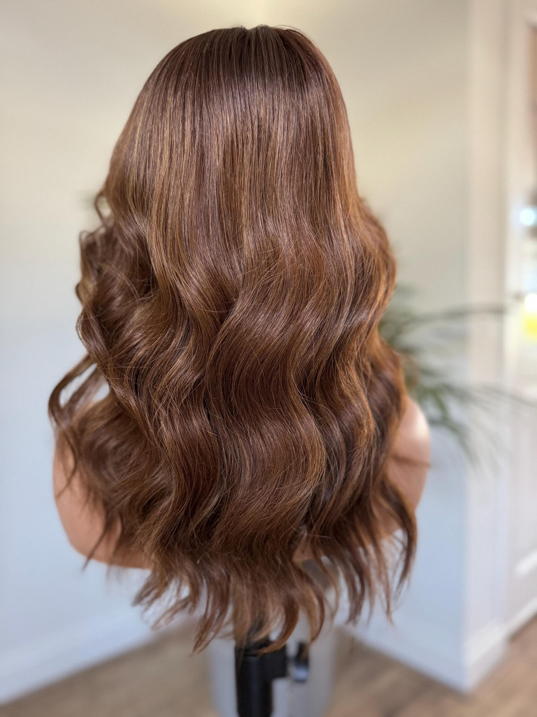 Elodie | 20” Warm Chocolate Brown Balayage HD Lace Human Hair Wig | Size M | Ready to Ship