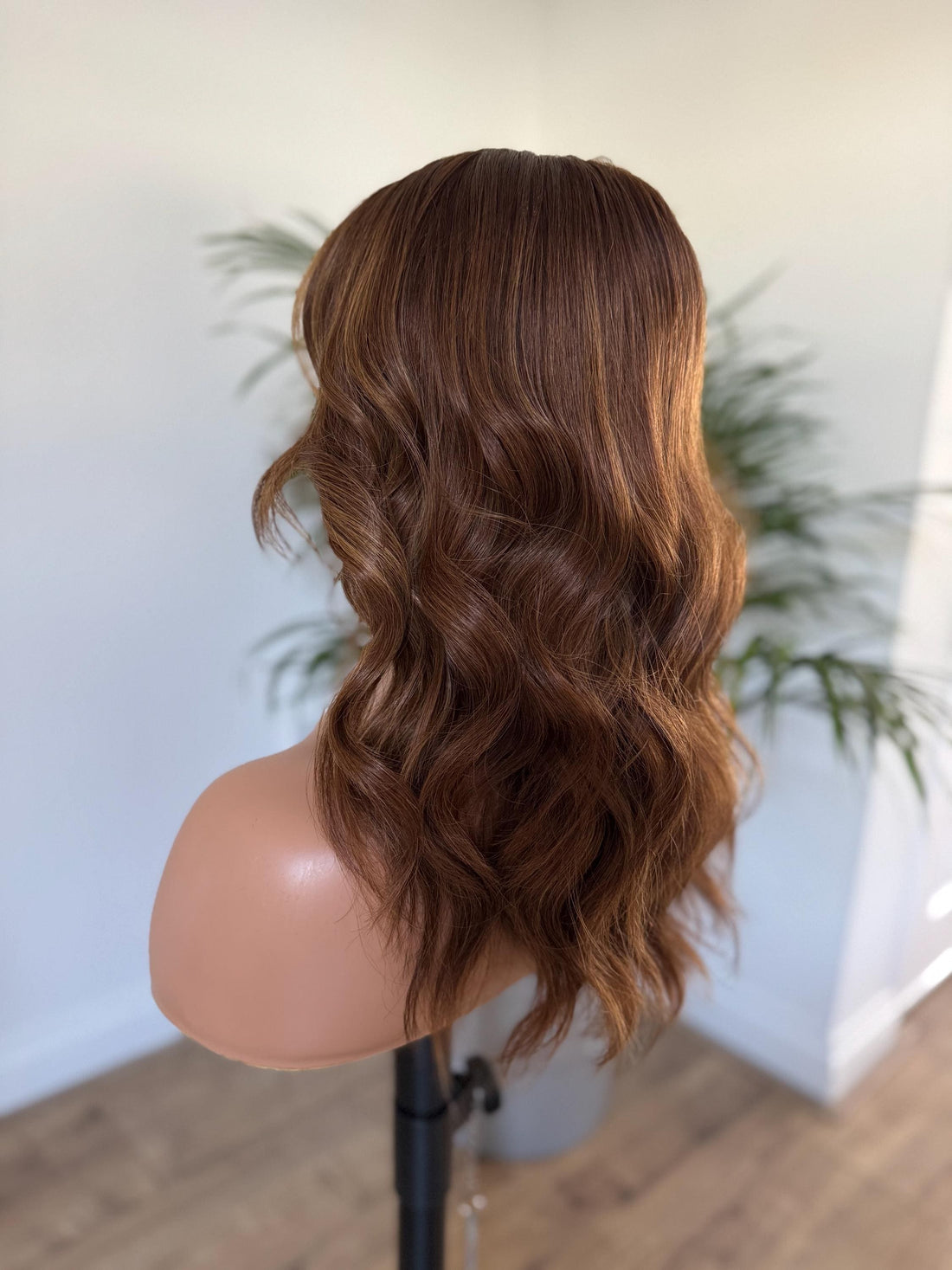 Elodie | 20” Warm Chocolate Brown Balayage HD Lace Human Hair Wig | Size M | Ready to Ship